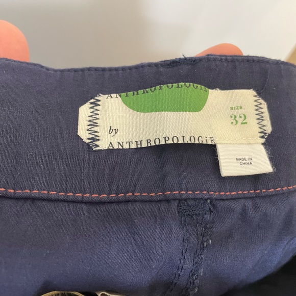 NWT Anthropologie Wide Leg Trousers Navy Size 32 - Picture 12 of 15